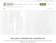 Tablet Screenshot of momentumchiro.ca